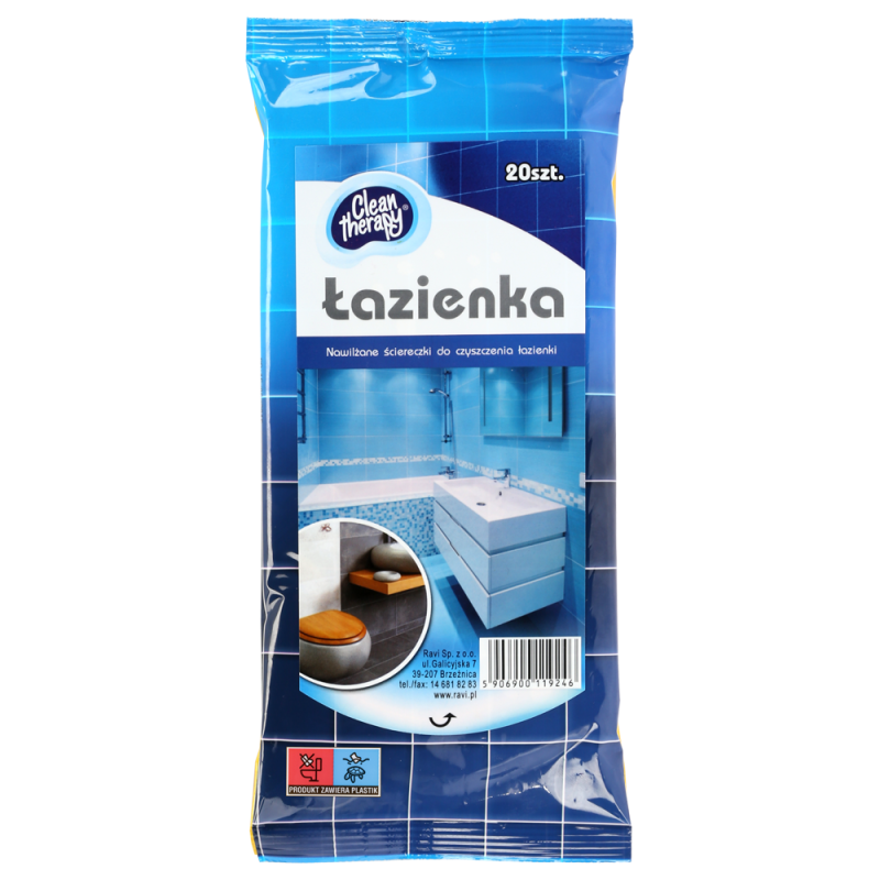 CT Nawilżane ściereczki 20 szt. do czyszczenia łazienki* CT Nawilżane ściereczki 20 szt. do czyszczenia łazienki*