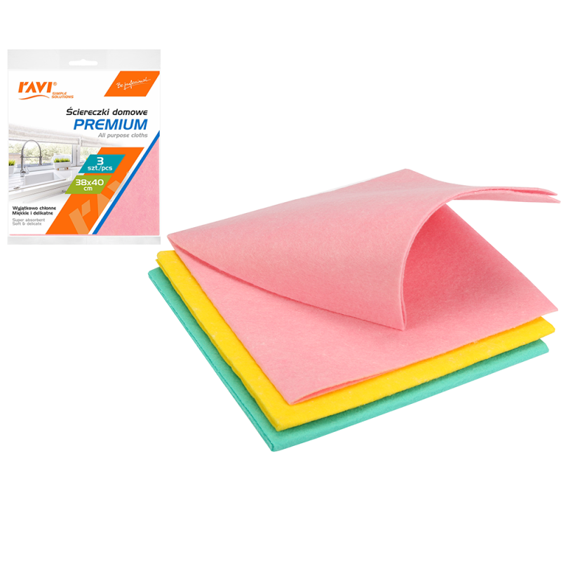 Ściereczki domowe PREMIUM 38x40cm, 3szt. (extra grube) Ściereczki domowe PREMIUM 38x40cm, 3szt. (extra grube)
