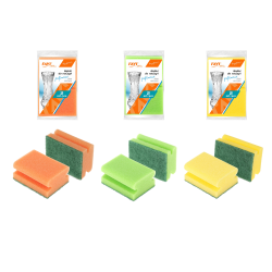 Gąbki do naczyń profilowane 2szt. 00504