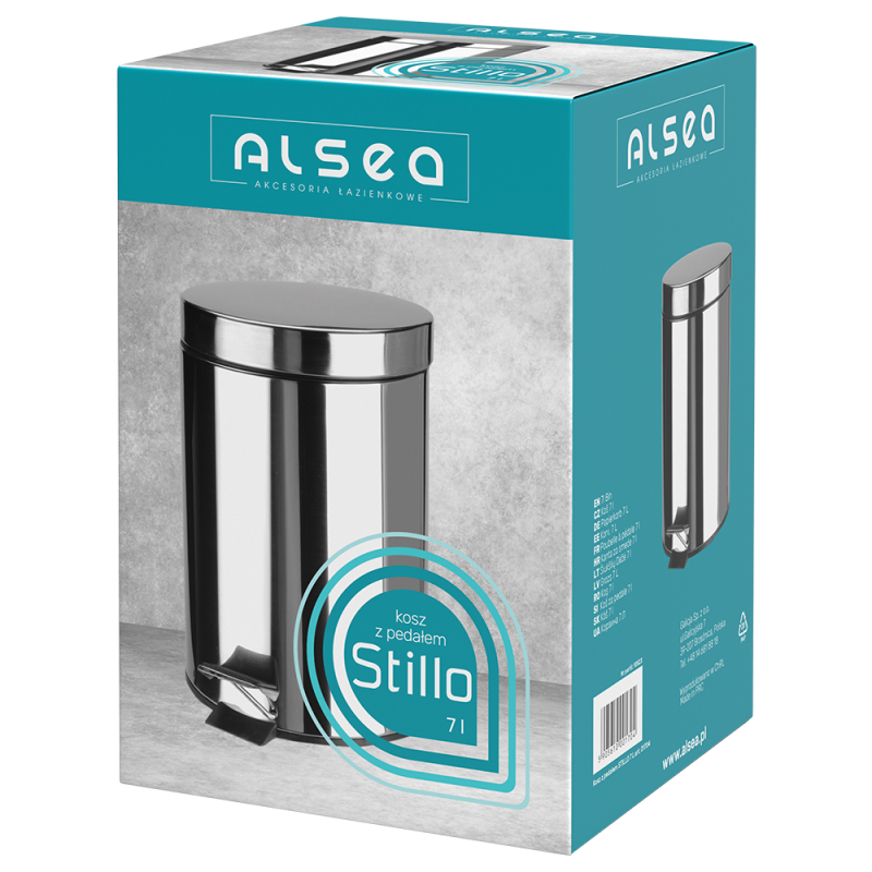 KOSZ Z PEDAŁEM STILLO 7L 01704 KOSZ Z PEDAŁEM STILLO 7L 01704
