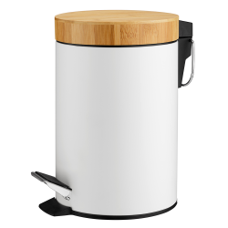 Kosz łazienkowy na śmieci okrągły BLACK/WHITE 3l 21705 biały Kosz łazienkowy na śmieci okrągły BLACK/WHITE 3l 21705 biały