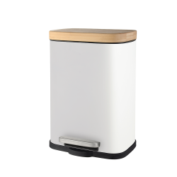 Kosz łazienkowy na śmieci prostokątny BLACK/WHITE 5l 25759  biały