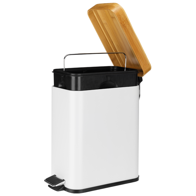 Kosz łazienkowy na śmieci prostokątny BLACK/WHITE 5l 24374 biały Kosz łazienkowy na śmieci prostokątny BLACK/WHITE 5l 24374 biały
