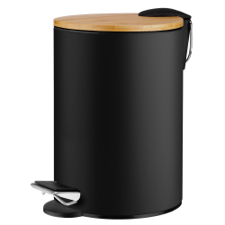 Kosz łazienkowy na śmieci okrągły NAOMI 3l 23933  czarny