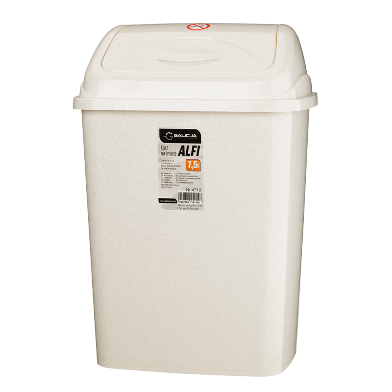 Kosz uchylny ALFI 7,5l 24210 beżowy Kosz uchylny ALFI 7,5l 24210 beżowy