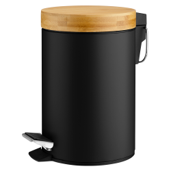 Kosz łazienkowy na śmieci okrągły BLACK/WHITE 3l 21705 czarny Kosz łazienkowy na śmieci okrągły BLACK/WHITE 3l 21705 czarny