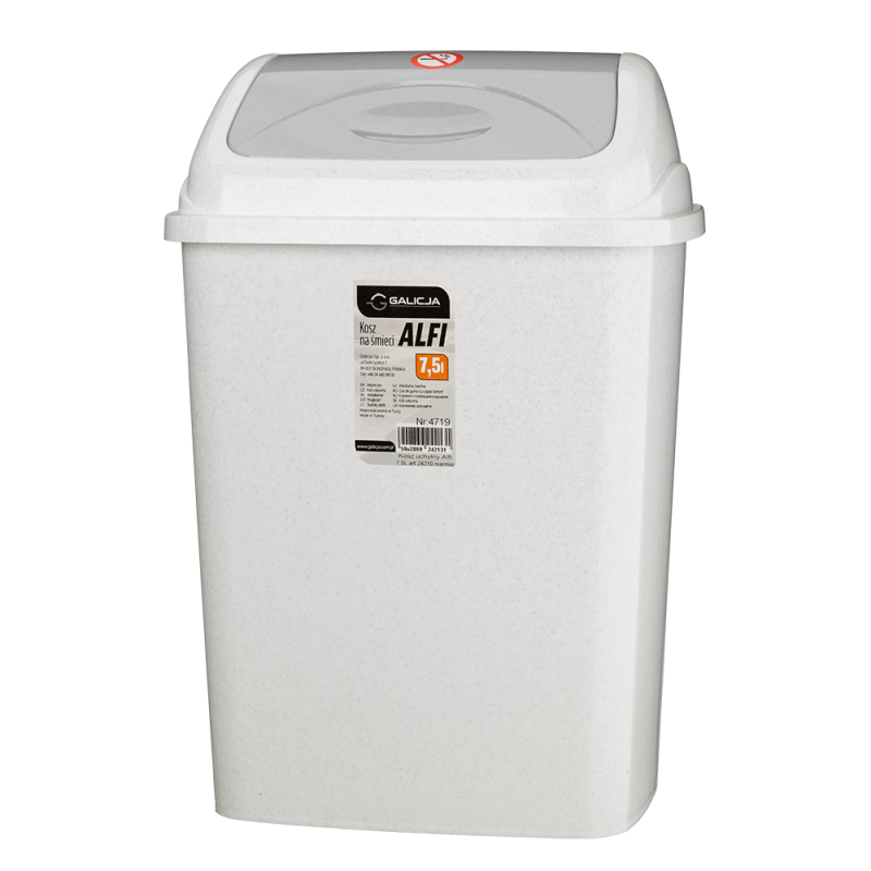 Kosz uchylny ALFI 7,5l 24210 marmur Kosz uchylny ALFI 7,5l 24210 marmur
